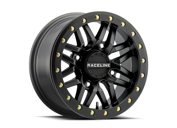 Raceline - A91b Ryno Beadlock Black W/black Ring 15x7 4x137 (5+2) - A91B-57037-52