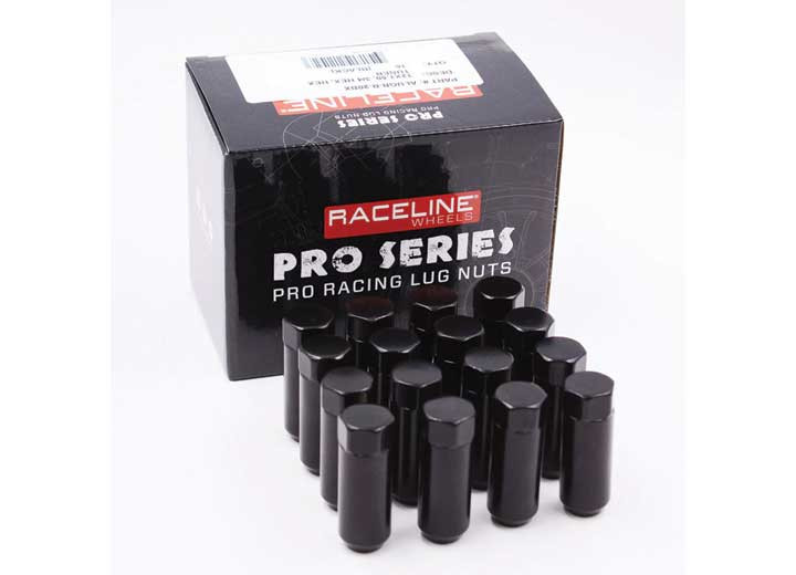 Raceline - 16 Pack Atv/utv Lugs 12 X1.5 3/4 Hex Black Military Kit - ALUGB-R-20BX