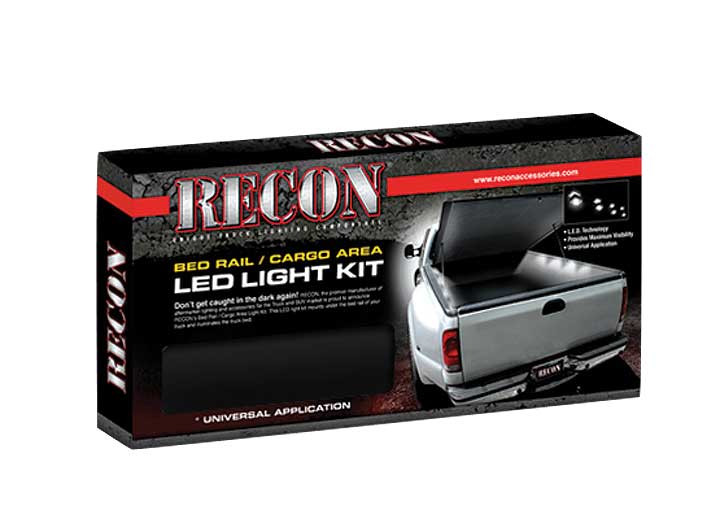 Recon - 4ft Universal Bed Rail/cargo Area White Led Light Kit (2pc) - 26417