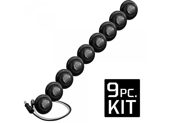 Recon - Universal Amber Led Front Lower Air Dam Light Kit W/smoked Lens And Black Bezel - 264227AMBK