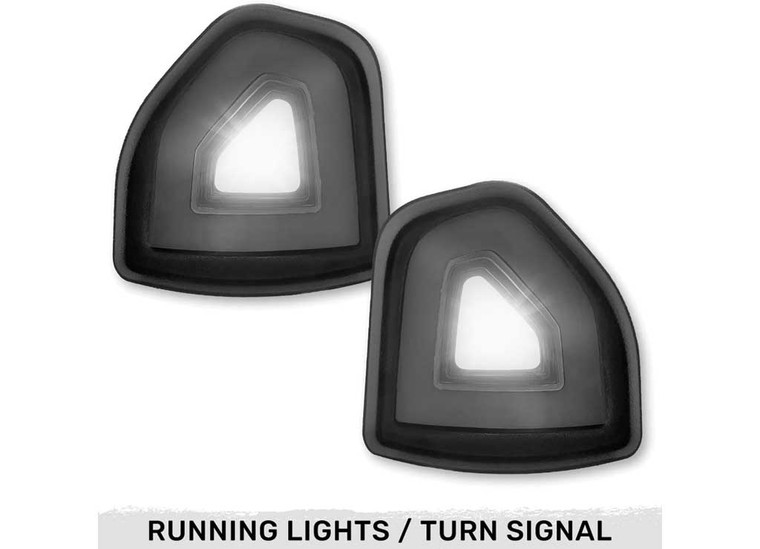 Recon - 2124 Ram 1500 / 1922 Ram 2500/3500 Corner Side Tow Mirror Turn Signal/running Light (2 Pc Set) - 264247BKX