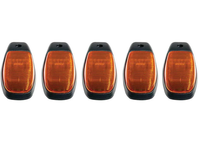 Recon - 19c Dodge Ram 2500/3500hd (5piece Set) Amber Cab Roof Light Lens W/amber Led - 264345AMHPAM