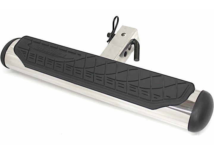 Go Rhino - 4in Rhino! Oval Hitchstep 2in Receivers Side & Hitch Steps Polished Stainless - 460PS