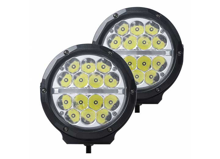 Go Rhino - 6in Bright Series Round Driving Light Blk - 750700623DRS