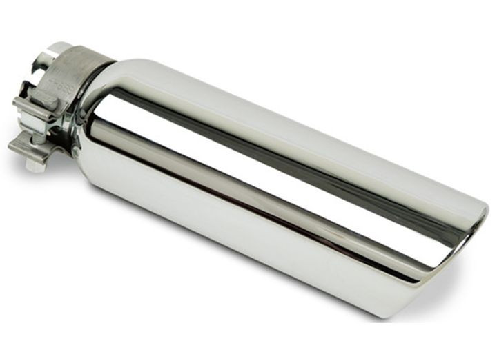 Go Rhino - 3in Od X 10in For 2in Inlet Chromed Stainless Steel Clamp Style Exhaust Tip - GRT2310