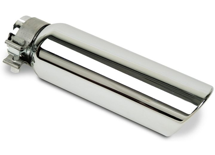 Go Rhino - 4in Od X 10in For 2 3/4in Inlet Chromed Stainless Steel Clamp Style Exhaust Tip - GRT234410