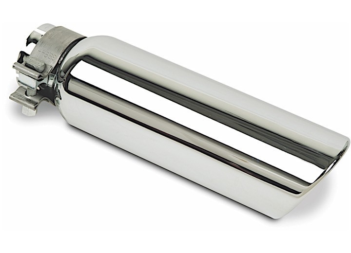 Go Rhino - 4in Od X 14in For 2.5 In  Inlet Chromed Stainless Steel Clamp Style Exhaust Tip - GRT25414