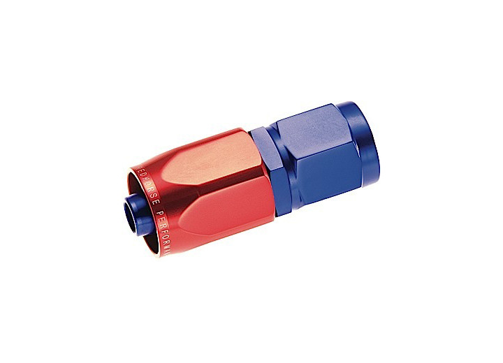 Red Horse Performance - 16 Straight Female Aluminum Hose End  Red&blue - 1000-16-1