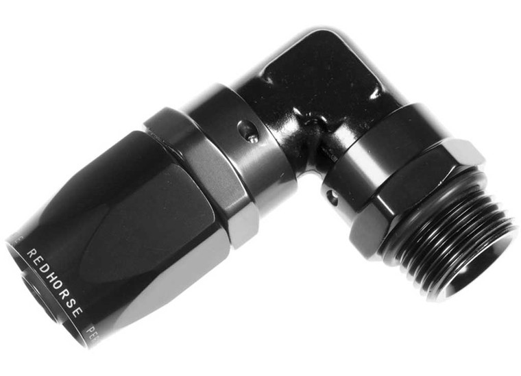 Red Horse Performance - 06 An Hose End To06 Orb Maleswivel90 Degblack - 1490-06-06-2