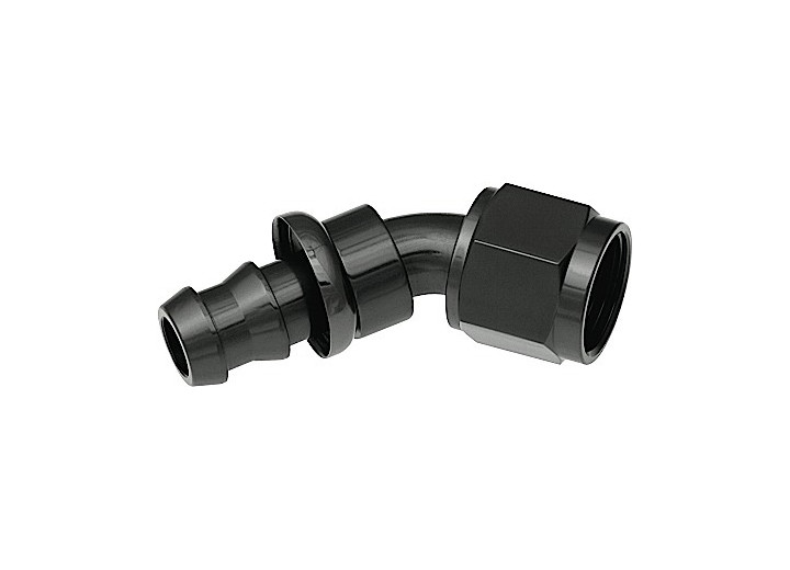 Red Horse Performance - 08 45 Degree An/jic Hose End Push Lock  Black - 53176