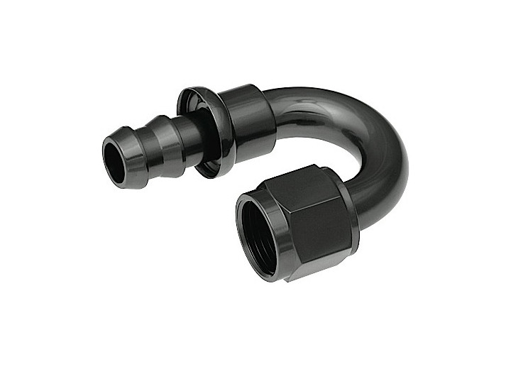 Red Horse Performance - 06 180 Degree An/jic Hose End Push Lock  Black - 102423