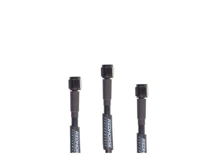 Red Horse Performance - Straight 3 To Straight 3 20in Pre Assembled Brake Line Black - 512150