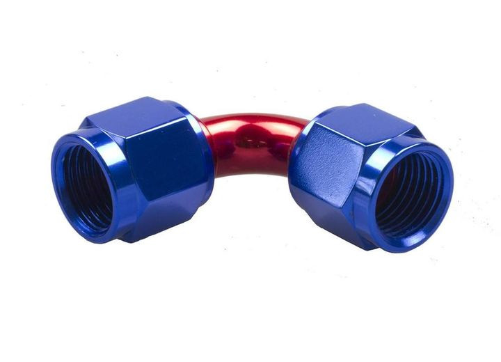 Red Horse Performance - 12 Female To Female An/jic Flare Swivel Coupling 90 Deg Red&blue - 2297712