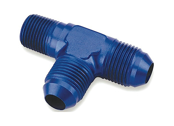 Red Horse Performance - 08 X 06 (3/8) Tee With Thread On The Run  Blue - 826-08-06-1