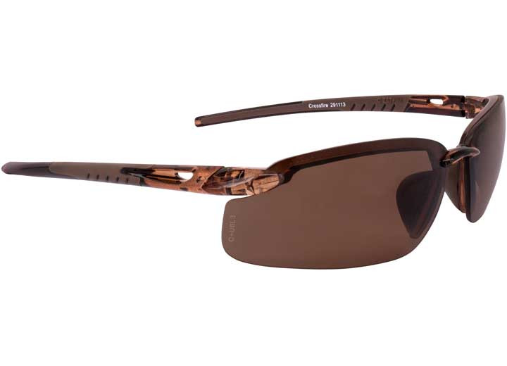 Radians INC - Es5 Premium Safety Eyewear Crystal Brown Frame Polarized Brown Lens - 291113