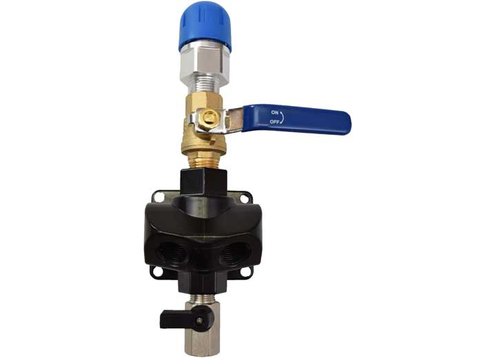 Rapid Air - Fastpipe Wall Outlet W/ Shutoff 3/4in Inlet 1/2in Female Npt Outlets - F1024V