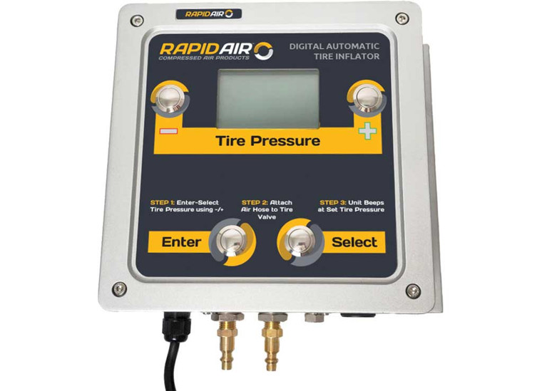 Rapid Air - Wall Mount Tire Inflator Single Preset 7 Psi  145 - K3060