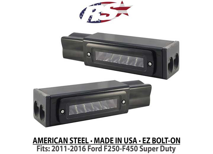 Race Sport Lighting - 1116 F250/f350/f450 Super Duty Hitch Bar Reverse 7in Led Flood Lighting Kit - FHDHB1116