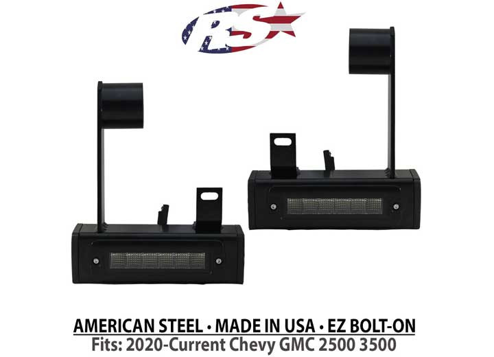 Race Sport Lighting - 20c Silverado/sierra 2500/3500 Hitch Bar Reverse 7in Led Flood Lighting Kit - GMHB20UP