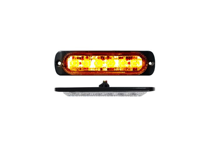 Race Sport Lighting - 6led Ultra Slim Flush Mount 19flash Pattern Marker Strobe Light(amber) - RS70016A