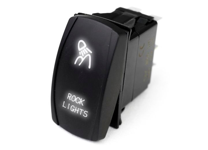 Race Sport Lighting - Led Rocker Switch With White Led Radiance  Rock Lights - RSLJ14W