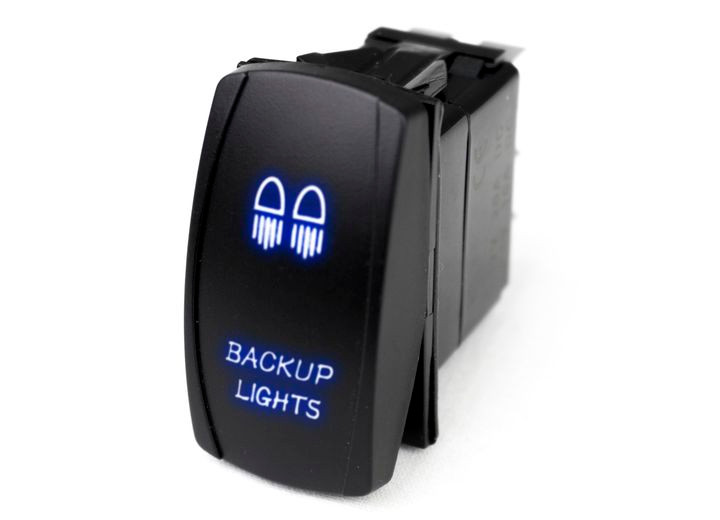 Race Sport Lighting - Led Rocker Switch With Blue Led Radiance  Backup Lights - RSLJ2B