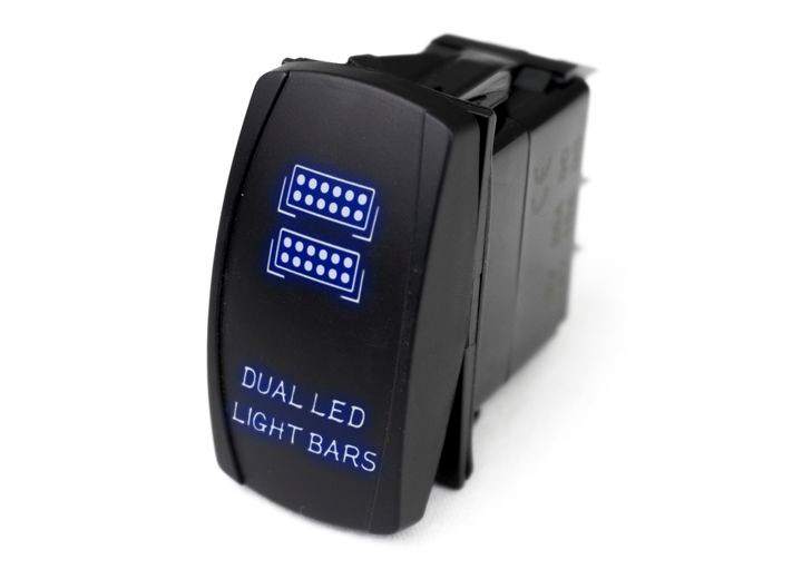 Race Sport Lighting - Led Rocker Switch With Blue Led Radiance  Dual Led Light Bar - RSLJ35B