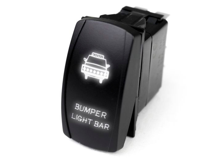 Race Sport Lighting - Led Rocker Switch With White Led Radiance  Bumper Light Bar - RSLJ3W