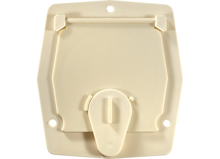 RV Designer - Basic Cable Hatch Flat Sided Col White  4.2in X 3.9in X 2in (replaceable Lid - B142