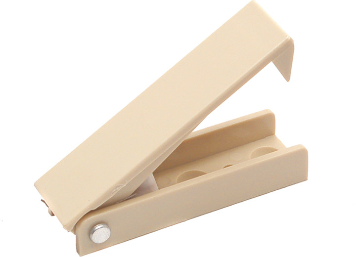 RV Designer - Baggage Door Catch  Col White  Squared - E206