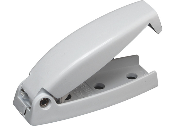 RV Designer - Baggage Door Catch  White  Rounded - E211