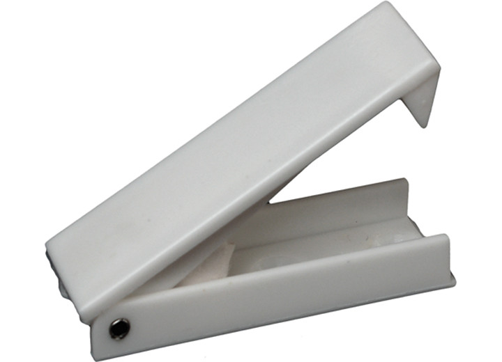RV Designer - Baggage Door Catch  White  Squared - E212