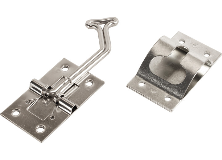 RV Designer - Entry Door Holder  Stainless Steel  45 Degree  Self Closing - E275