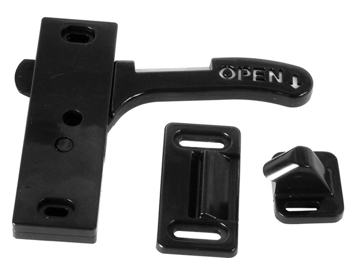 RV Designer - Screen Door Latch Black  Amerimax  Right Hand - E285