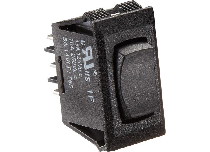 RV Designer - Black Rocker Switch 10 A Momentary On/off/momentary On  Spdt  Cutout .550in - S341
