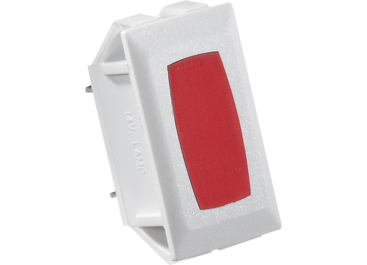RV Designer - White W/red Indicator Lights  Cutout .550in X 1.125in - S365