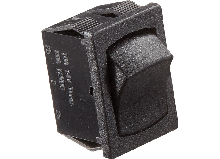 RV Designer - Black Rocker Switch 10 A On/off  Spst  Cutout .508in X .756in - S431