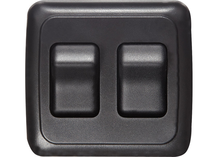 RV Designer - Contoured Wall Switch Blk Dbl On/off Spstcutout 15/8inh X 27/16inw  Inc - S523