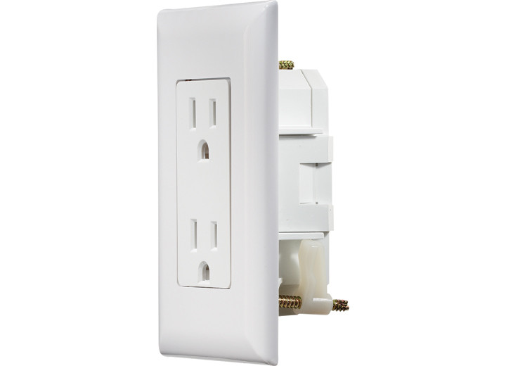 RV Designer - Inself Containedin White Dual Outlet W/coverplate - S811