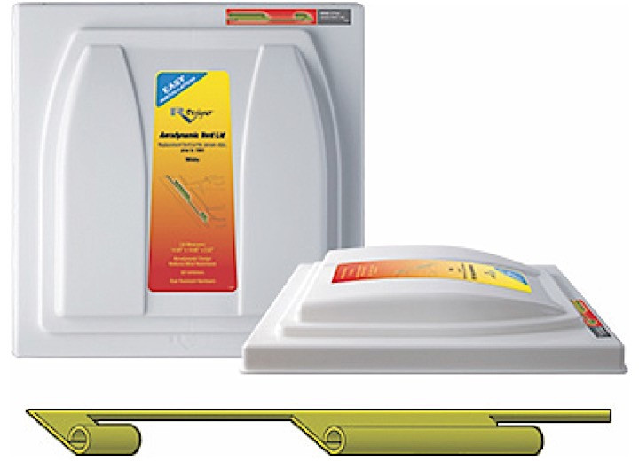 RV Designer - Vent Lid Jensen Pin Hinge Prior To 1994 White - V106