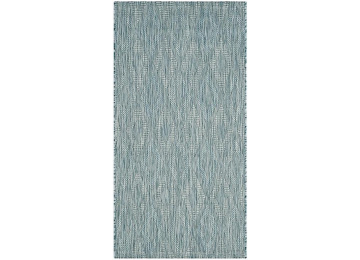 Safavieh - Safavieh Courtyard Indoor/outdoor Small Rectangle Rug 4' X 5'7 Aqua/aqua - CY8522-37122-4