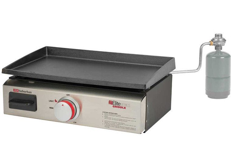 Suburban RV - 18 In Outdoor Gas Griddle With 1# Bottle Adapter & Griddle Plate - 4062A