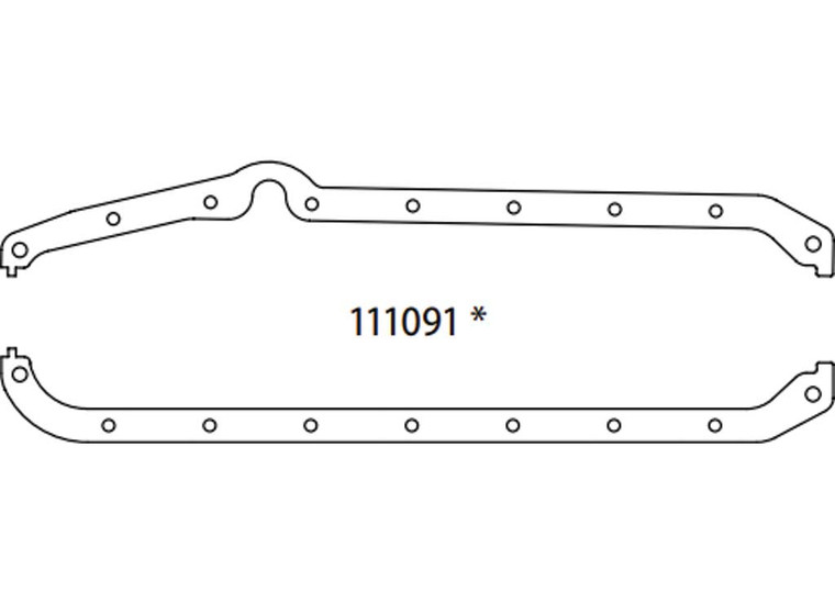 SCE Gaskets - Sbc Oil Pan Thn Frt Sl Thru 74 - 111091