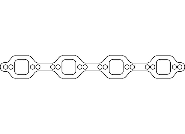 SCE Gaskets - Sbf Exhaust Gaskets Square Por - 236187