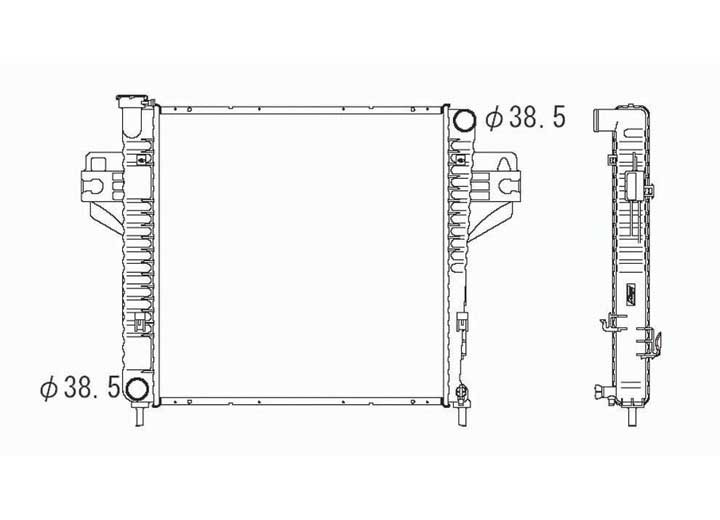 Sherman - Radiator 1 Row W/ Air 2.4l L4 Gas Eng Liberty W/at 0205 - 92482