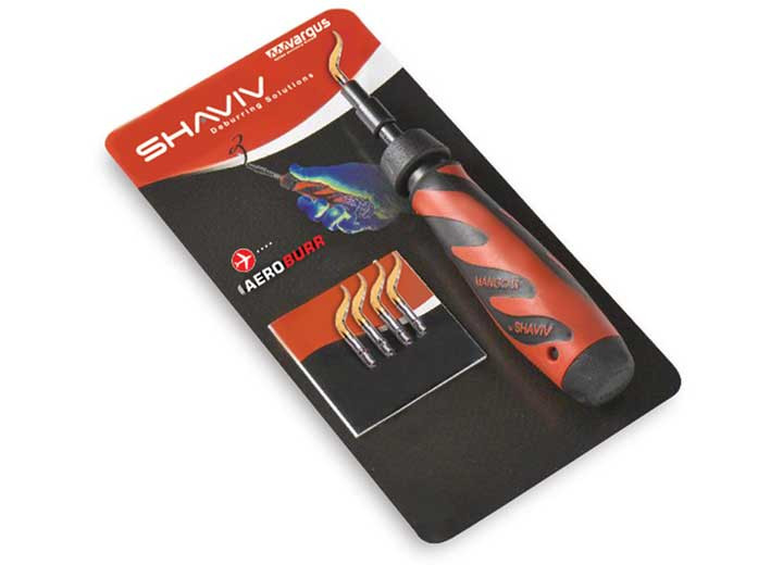 Shaviv - Aeroburr Deburring Set B11p W/the Mango Ii Handle & 5 Tin Coated Thin Nose B11p Deburring Blades - 90110