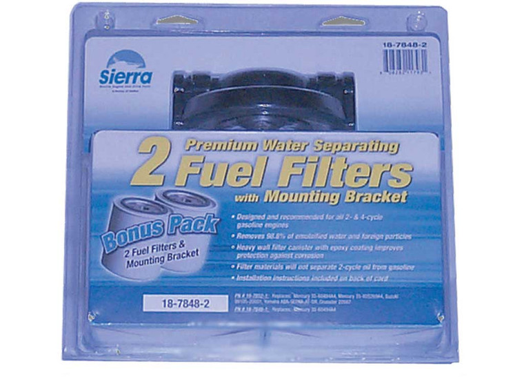 Sierra - Fuel Water Separator Kit; Material: Aluminum (short Filter); Rating: 21 Micron; - 18-7848-2