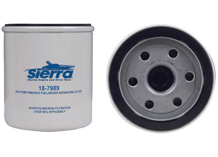Sierra - Fuel Water Separator Filter. Rating:10 Micron. Thread Pitch:13/1618. Size:3.48in H - 18-7989
