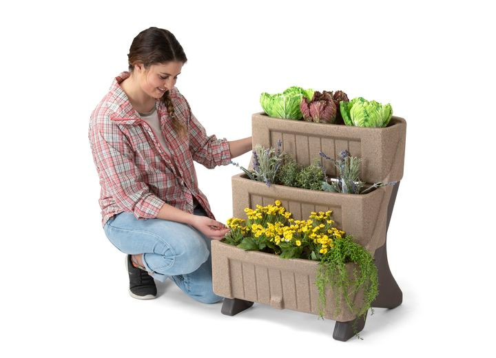 Simplay3 - 3level Herb & Flower Garden Planter - 42007R-01