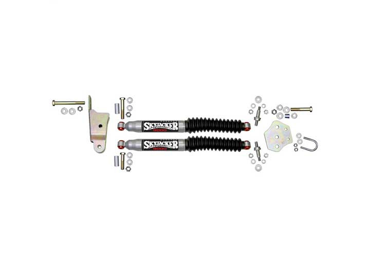 Skyjacker Suspension - Dual Stabilizer Kit Silver W/ Black Boots - 9217